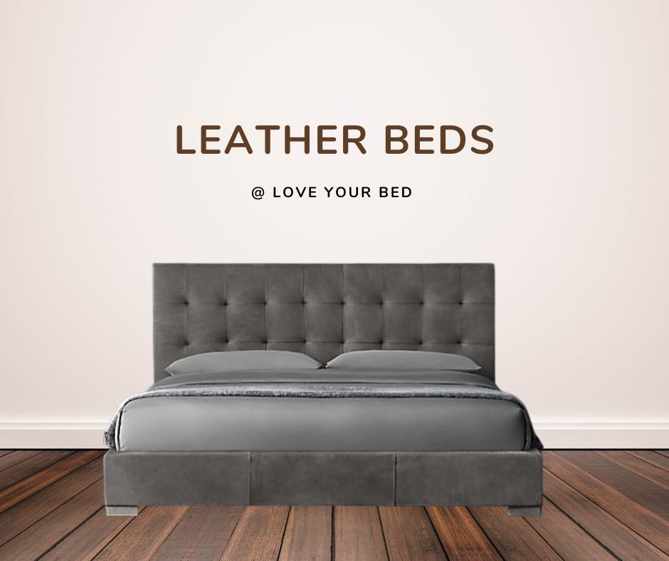 Leather bed frames