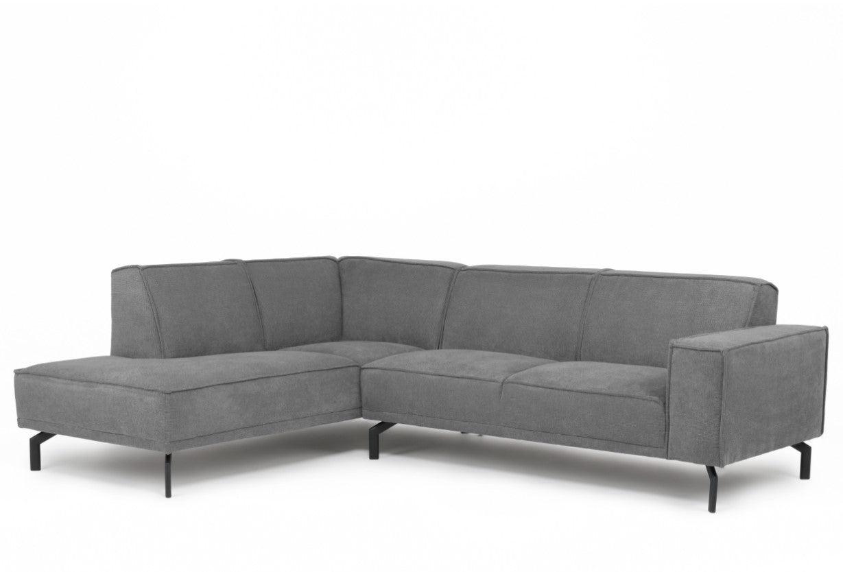 Martin Grey Fabric Corner Sofa - loveyourbed.co.uk