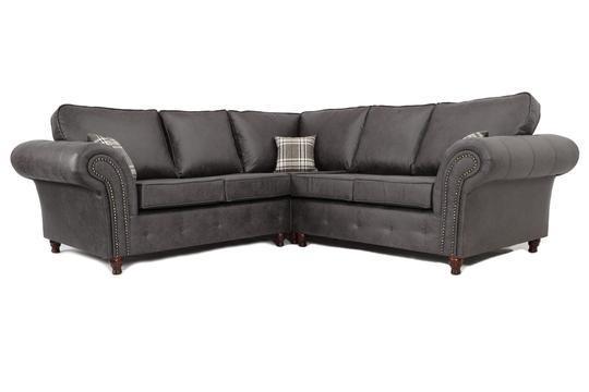 Oakland Fabric and Leather Corner Sofa Collection - loveyourbed.co.uk
