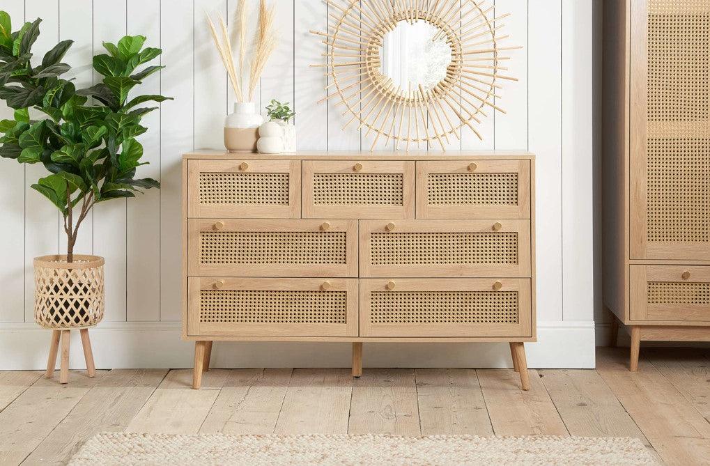 Croxley Oak Rattan Bedroom Furniture Collection - loveyourbed.co.uk