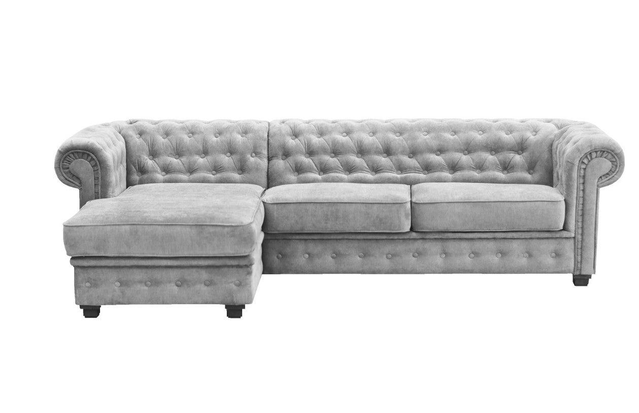 Imperial Chesterfield Corner sofa - Grey - loveyourbed.co.uk