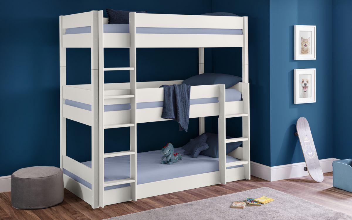 The Trio Wooden Bunk Bed - loveyourbed.co.uk