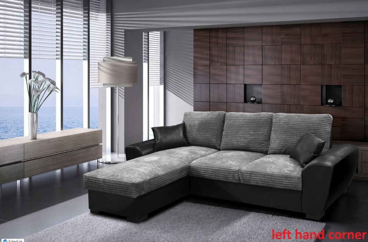 Giani Fabric Jumbo Cord Corner Sofa Bed - loveyourbed.co.uk