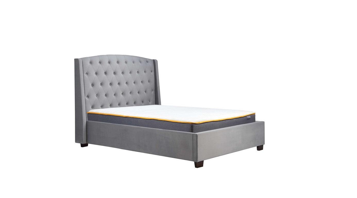 Balmoral Fabric Bed Frame In Grey - loveyourbed.co.uk