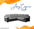 Amy Jumbo Cord Grey Corner Sofa