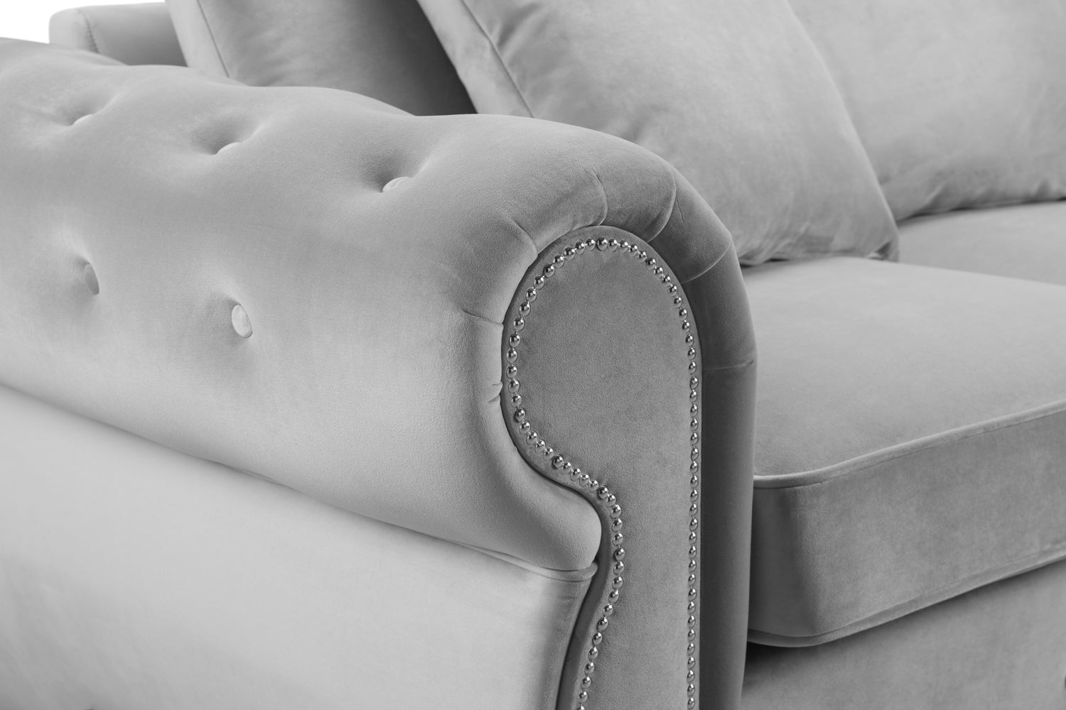 Belfast Fabric Sofa Set in Silver