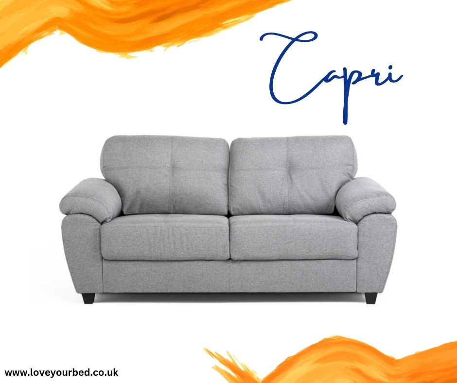 The Capri Fabric Sofa Set - Grey