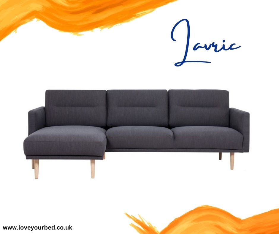 Lavric Chaiselongue Fabric 3 Seater Corner Sofa