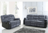 Rio Fabric Grey Jumbo Cord Sofa 3+2
