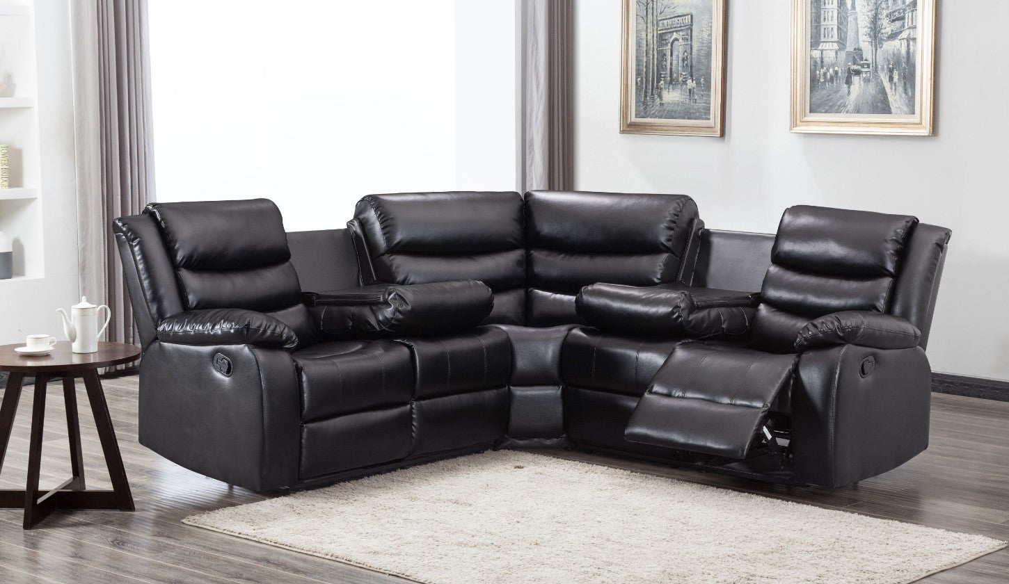 The Washington Leather Recliner Corner Sofa