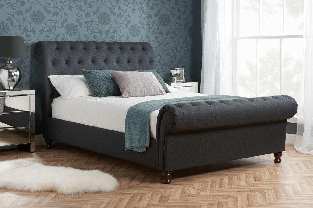 The Castello Fabric & Crushed Velvet Bed Frame Collection - loveyourbed.co.uk