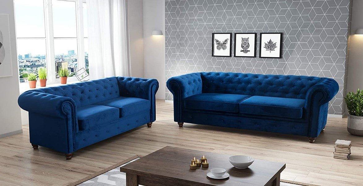 Chesterfield Infinity Velvet Fabric Sofa Collection - loveyourbed.co.uk