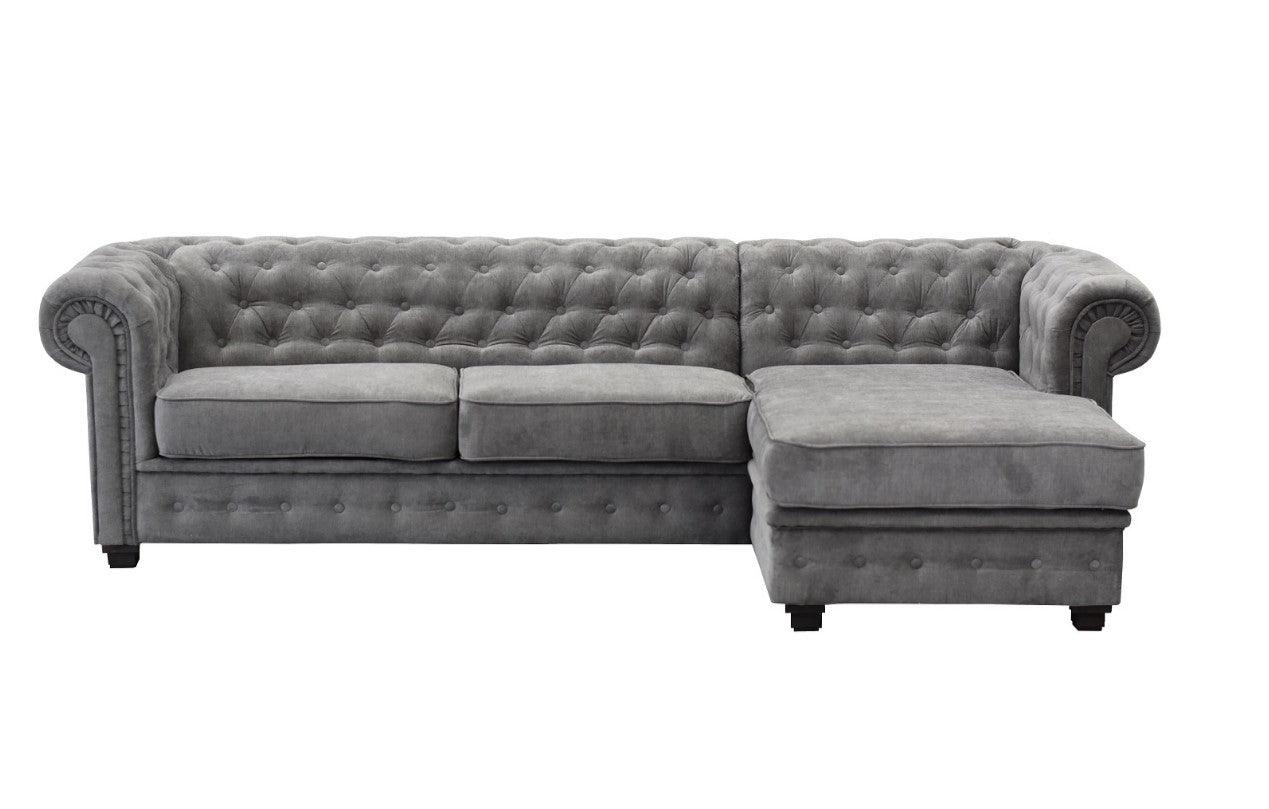 Imperial Chesterfield Corner sofa - Grey - loveyourbed.co.uk