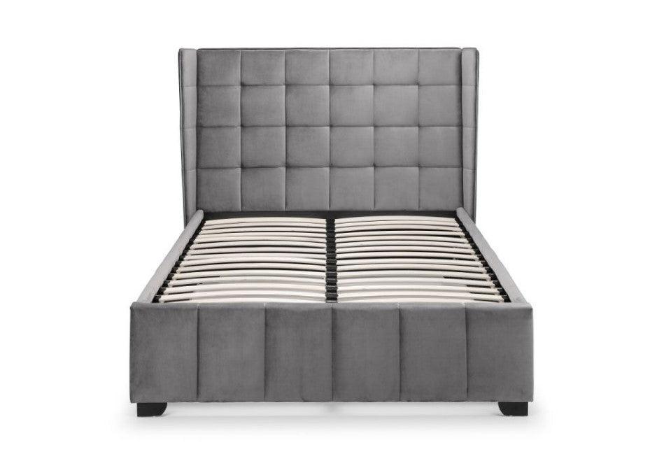 The Gatsby Fabric Storage Bed - Light Grey - loveyourbed.co.uk