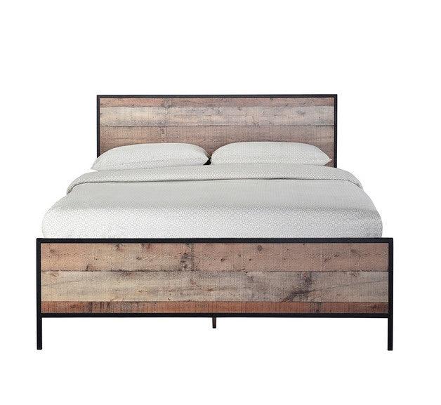 Hoxton Rustic Oak Double Bed - loveyourbed.co.uk