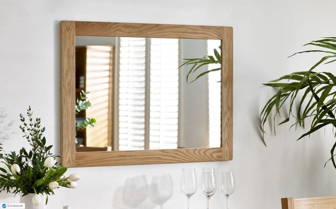 Mallory Solid Oak Wall Mirror - loveyourbed.co.uk